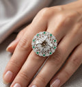 Sparkling American Diamond Silver Ring (Party Wear Ring)