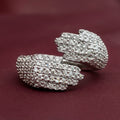 925 Sterling Silver Cubic Zirconia Cluster Ring | Adjustable Statement Finger Ring for Women & Girls