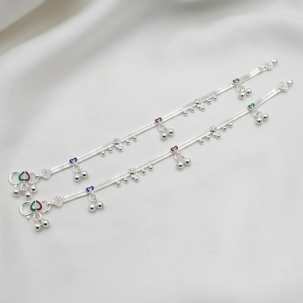 The Ultimate Everyday Luxury – Italian Style Traditional Silver Heart Payal