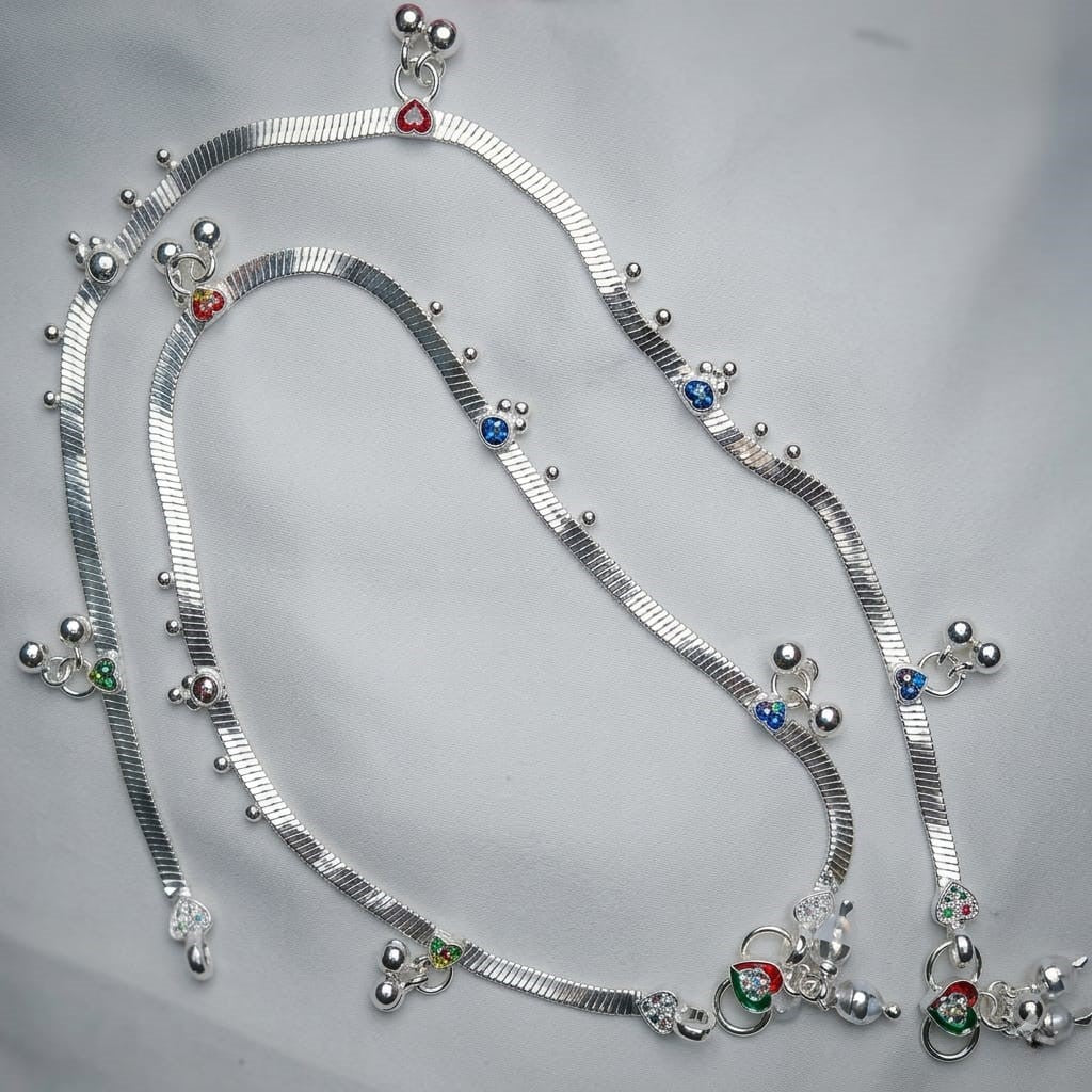 The Ultimate Everyday Luxury – Italian Style Traditional Silver Heart Payal