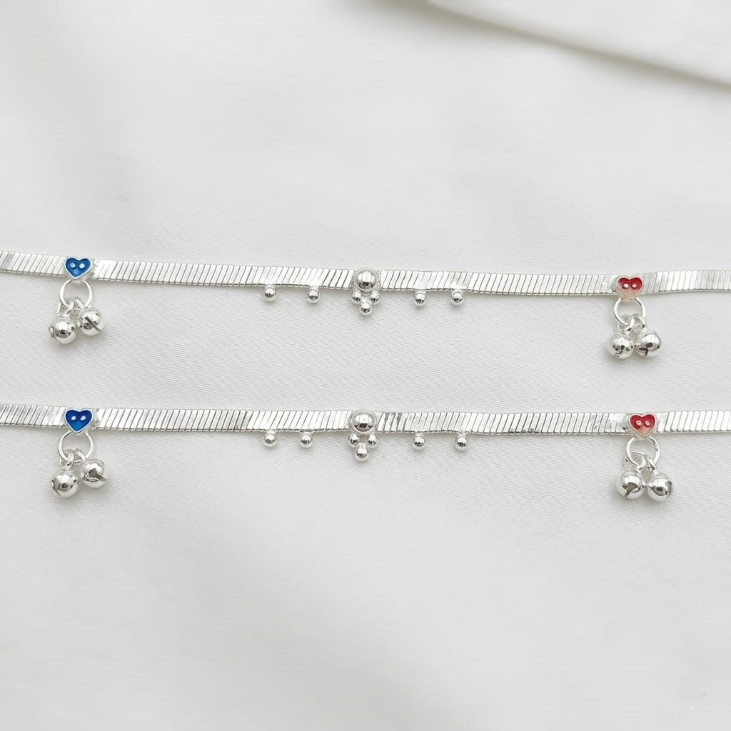 The Ultimate Everyday Luxury – Italian Style Traditional Silver Heart Payal