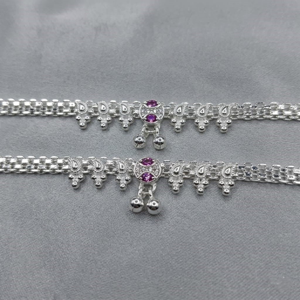 The Ultimate Everyday Luxury – Traditional Silver Paisley Chain Payal