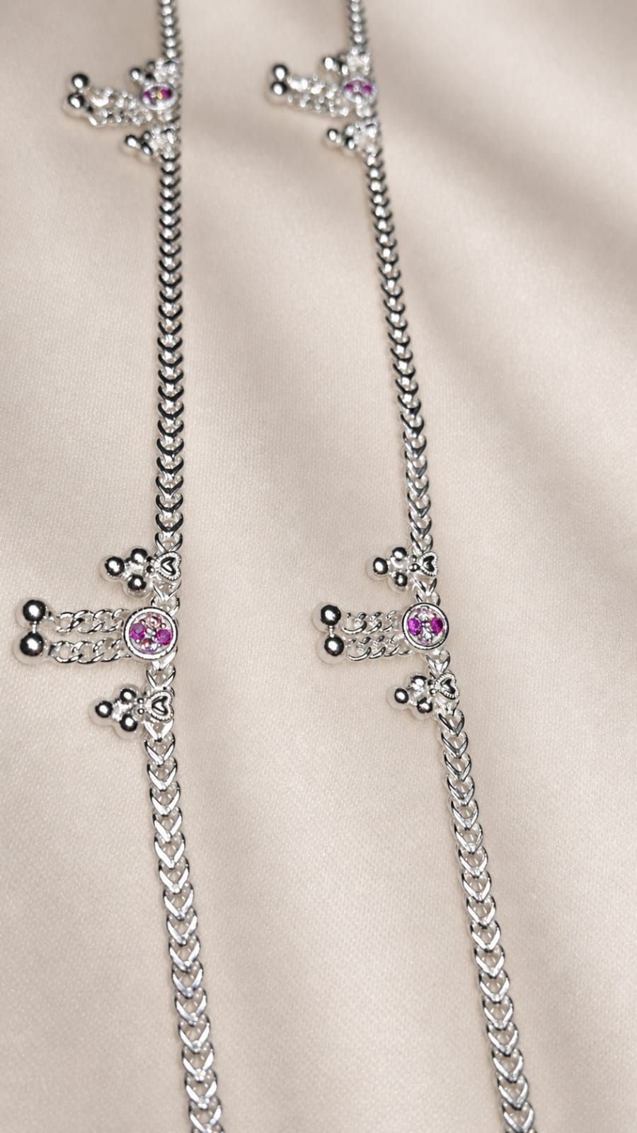 Trendy Everyday Wear Silver Pajeb with Hanging Ghungroo