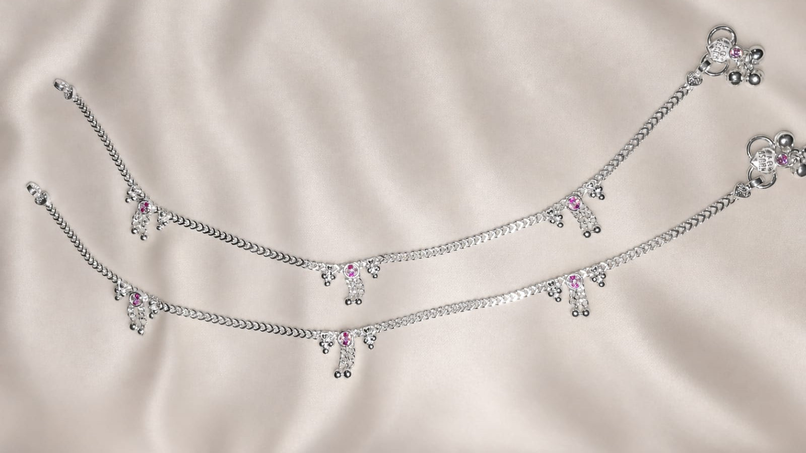 Trendy Everyday Wear Silver Pajeb with Hanging Ghungroo